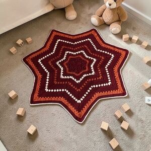 Star Crochet Blanket (custom color commission)